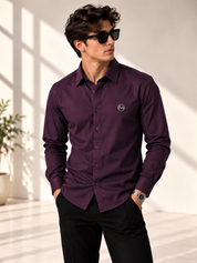 Wine Full Sleeves Shirt