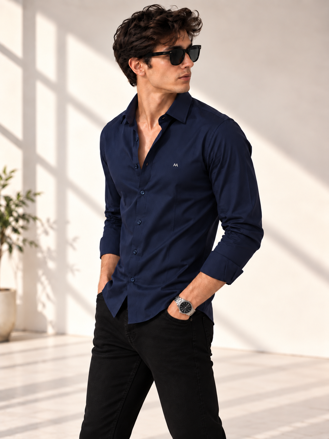 Signature classic Navy blue shirt