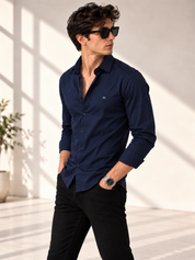 Signature classic Navy blue shirt