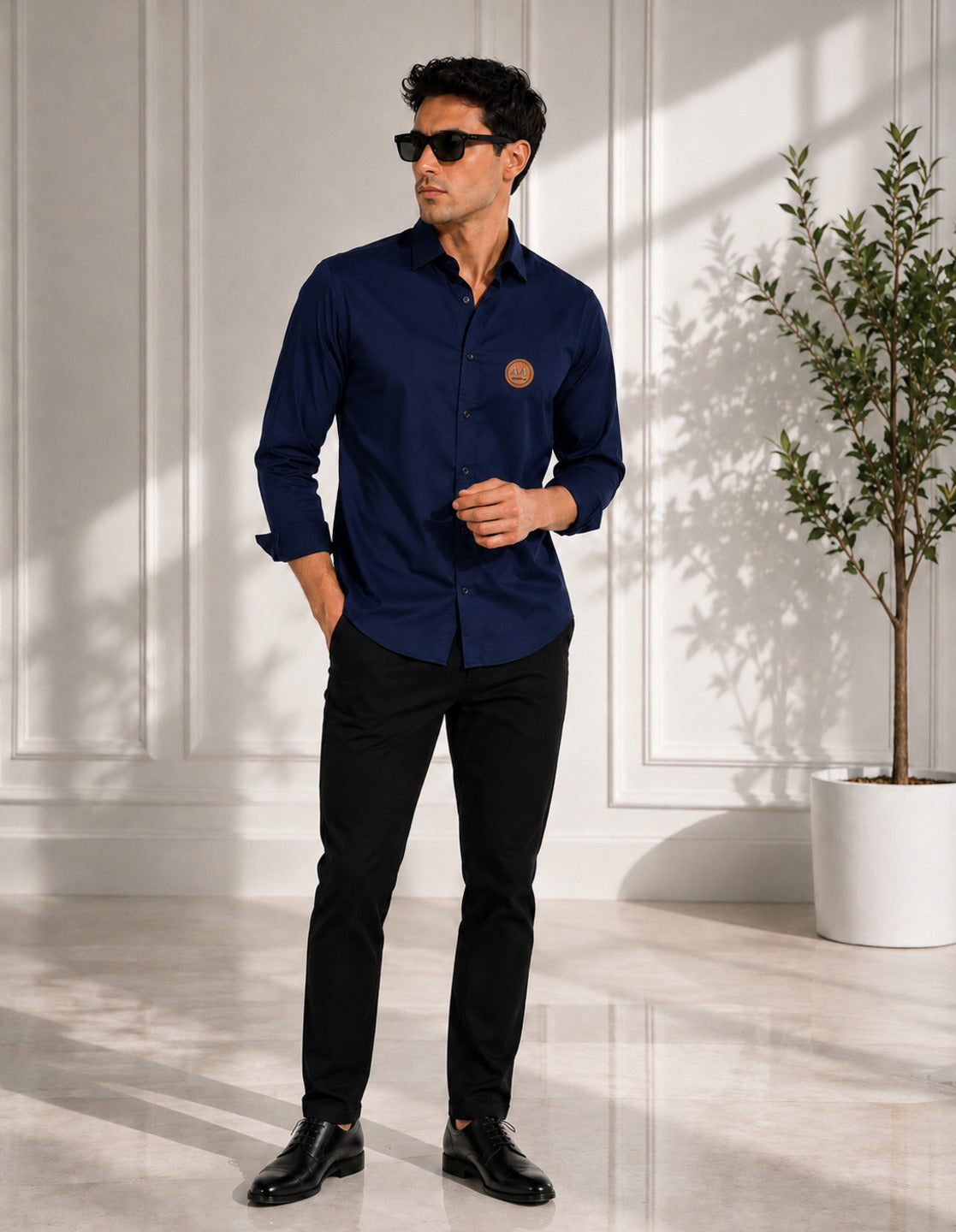 Classic Navy Blue Shirt
