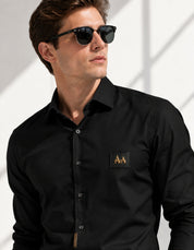 Classic Elegant Men's Black Shirt