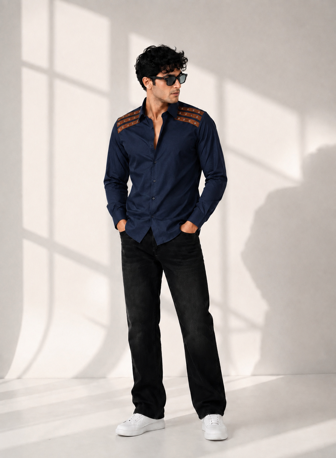 Leather Detail Signature Shirt