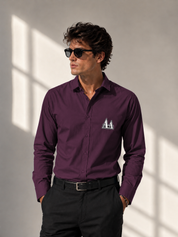 Wine Full Sleeves Shirt