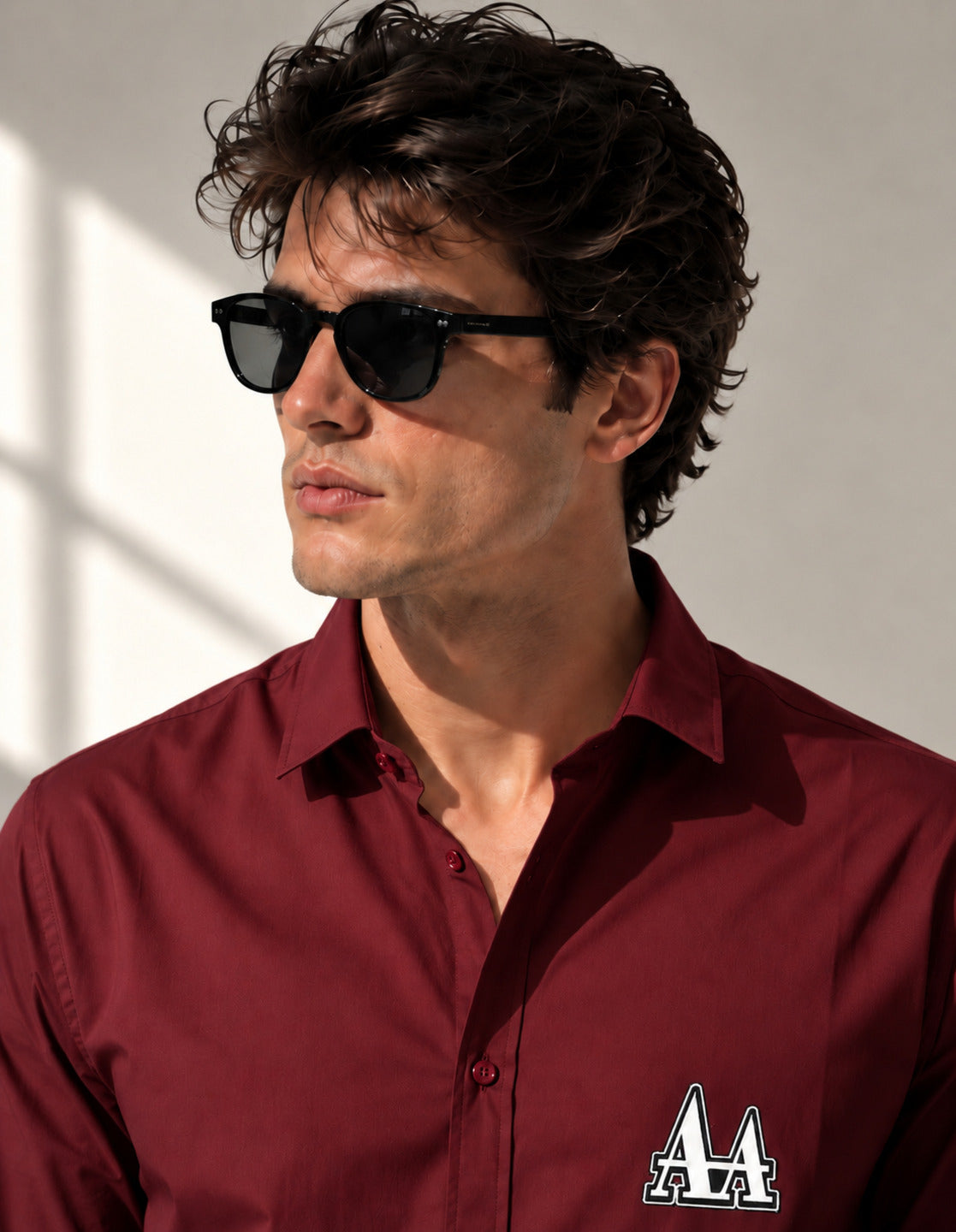 Maroon Full Sleeves Shirt