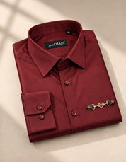 Redefined Men's Maroon Shirt
