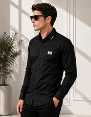 Signature Full Sleeve Black Shirt
