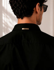 Black Shirt with Golden Accent