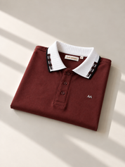 White checks Brown polo