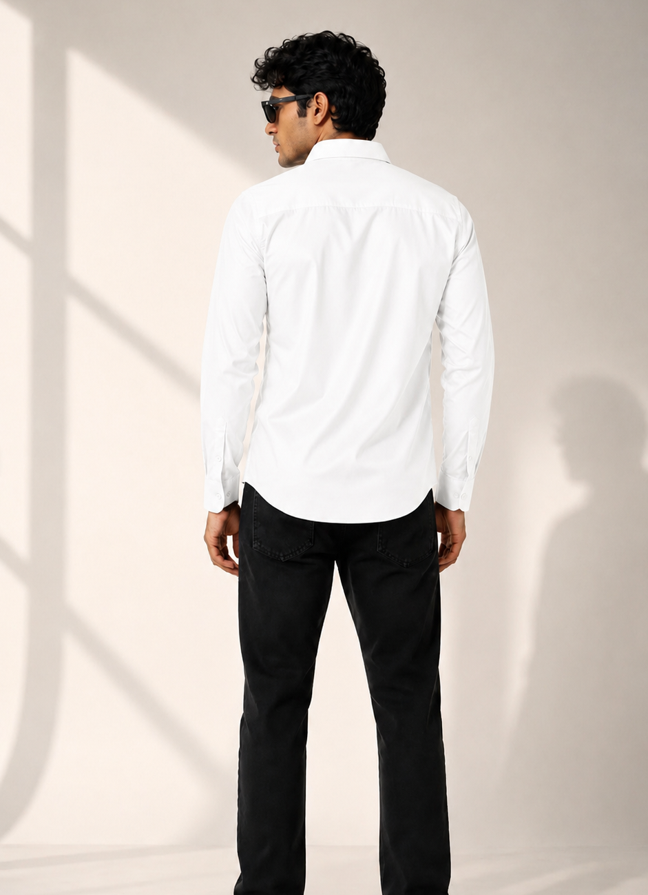 Leather Detail Signature Shirt