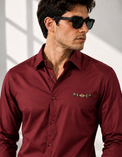 Redefined Men's Maroon Shirt