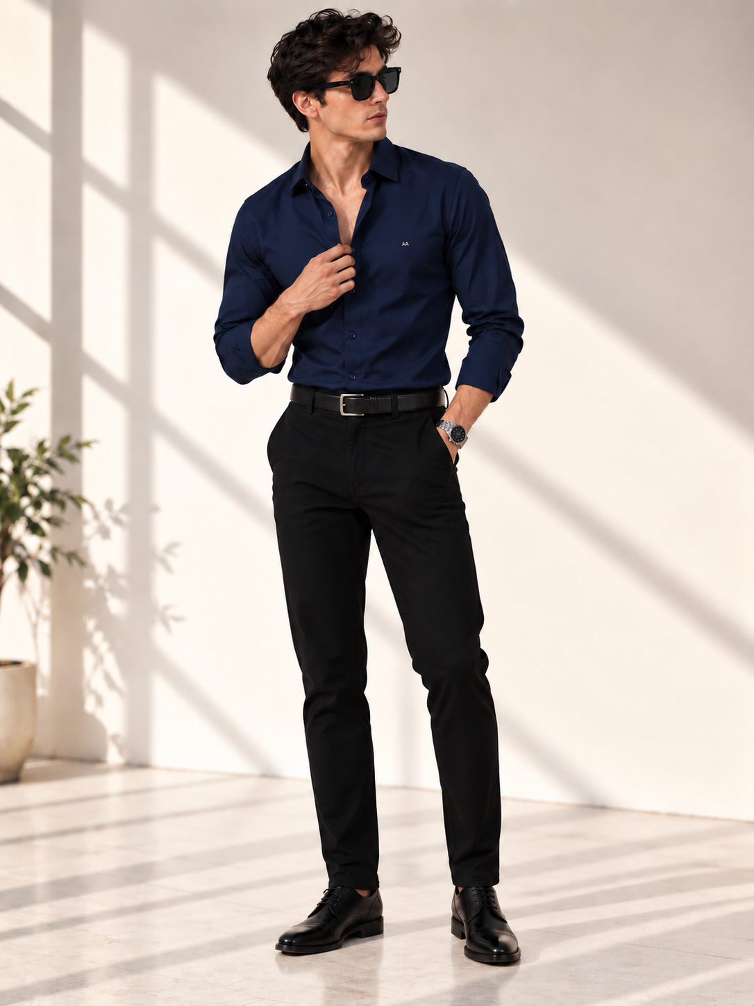 Signature classic Navy blue shirt