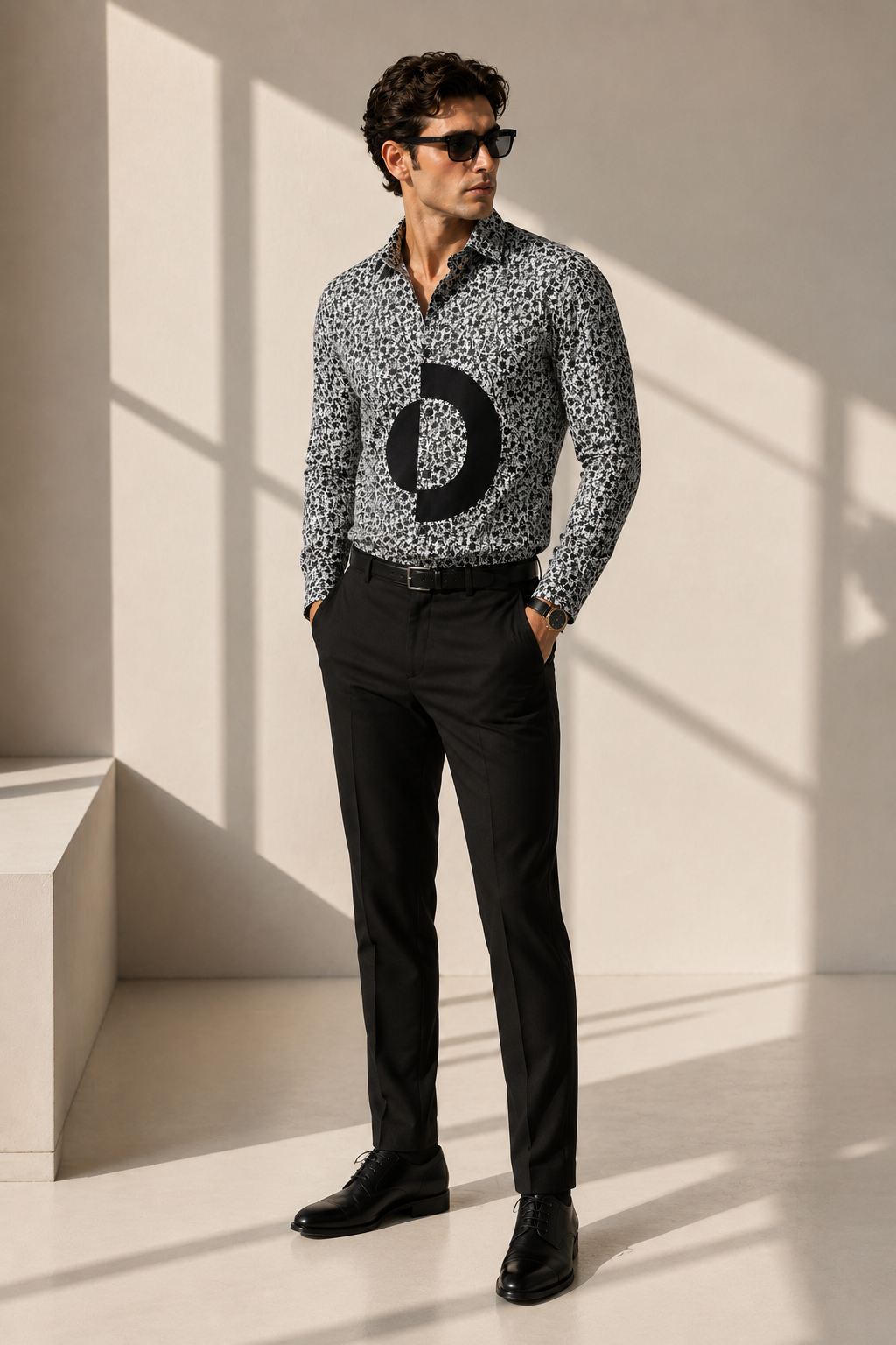 Printed shirt with an edge