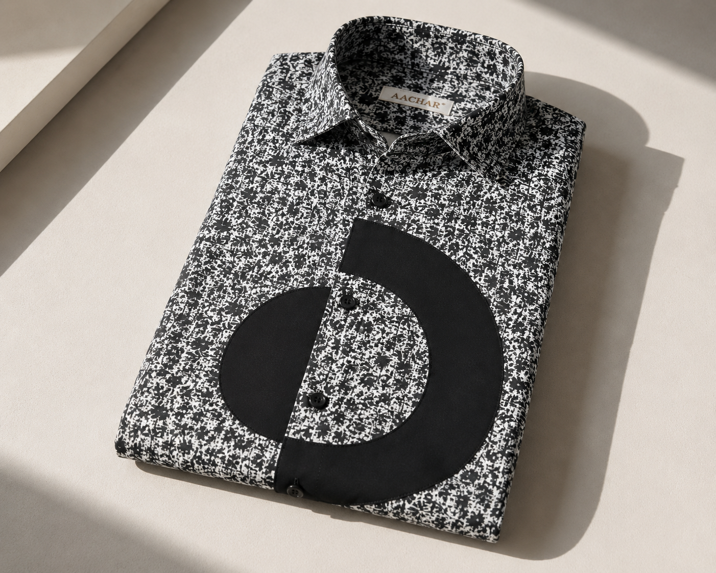 Printed shirt with an edge