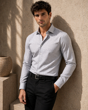White micro dot shirt
