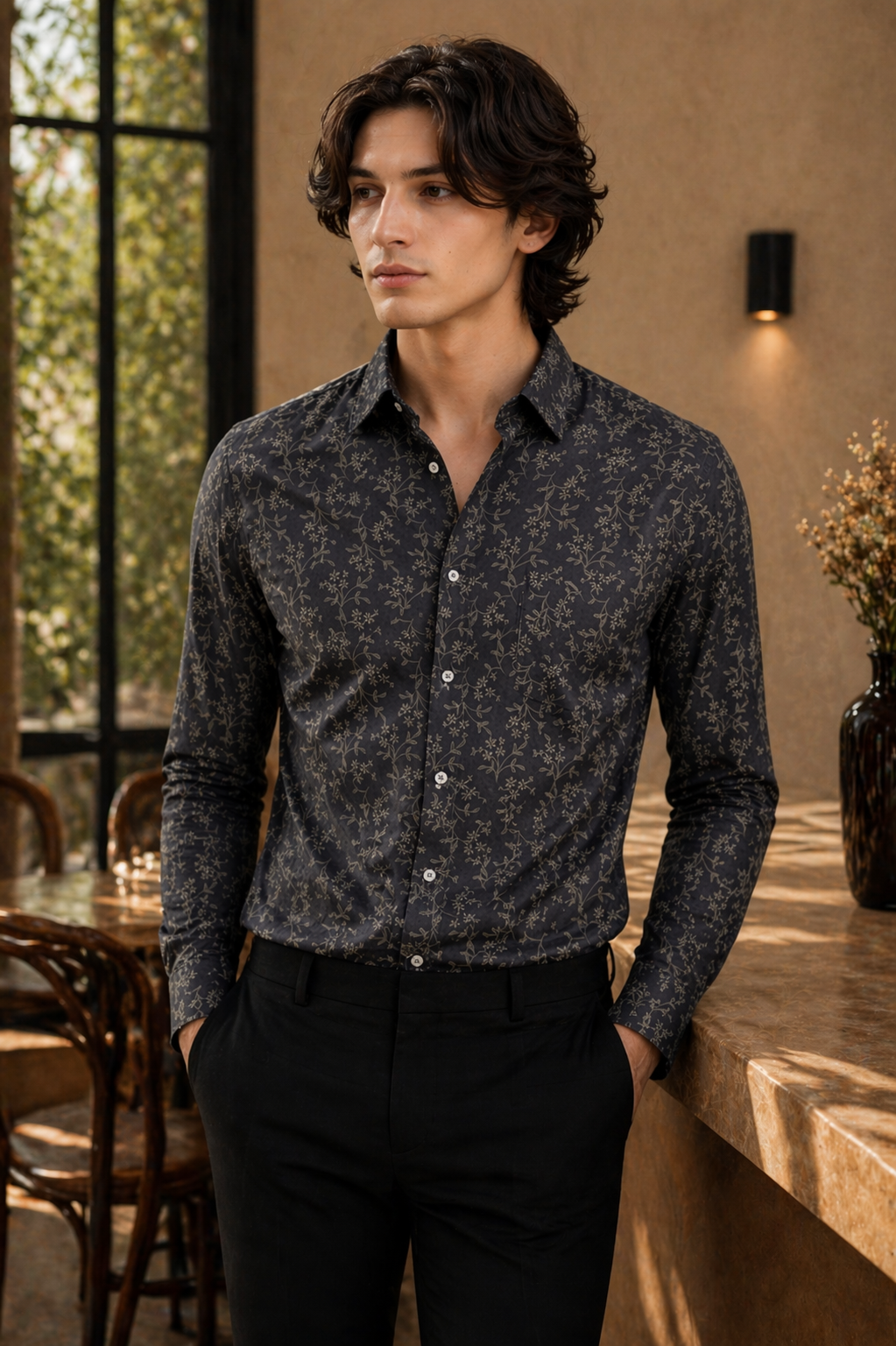 Subtle floral shirt