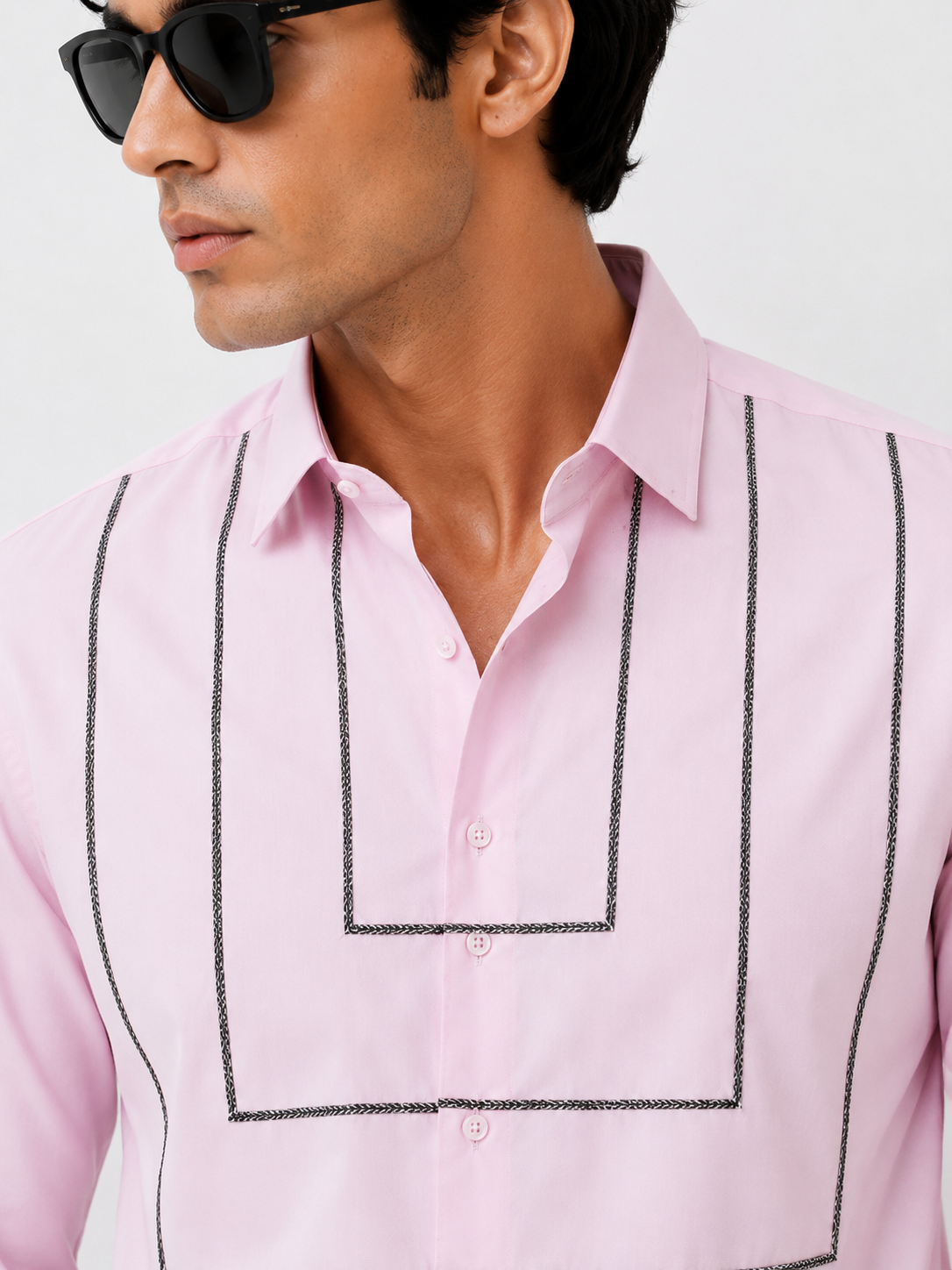 Layered Embroidery Shirt