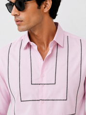 Layered Embroidery Shirt