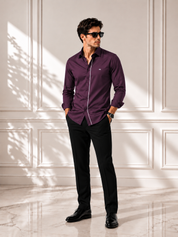 Grey Strip Classic Wine Shirt
