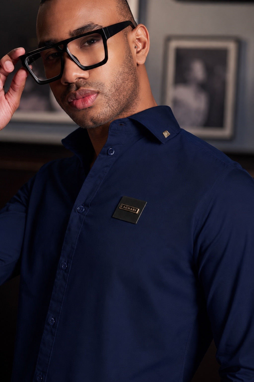 Full Sleeve Navy blue Shirt