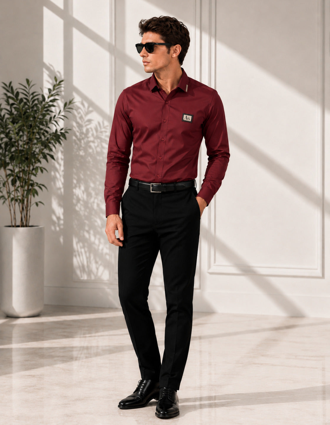 Signature Maroon Luxury Shirt