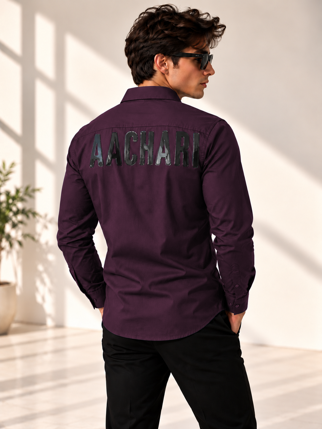 Wine Full Sleeves Shirt
