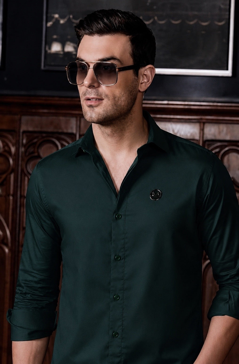 Green Full Sleeves Shirt