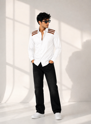 Leather Detail Signature Shirt
