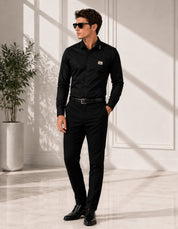 Signature Full Sleeve Black Shirt