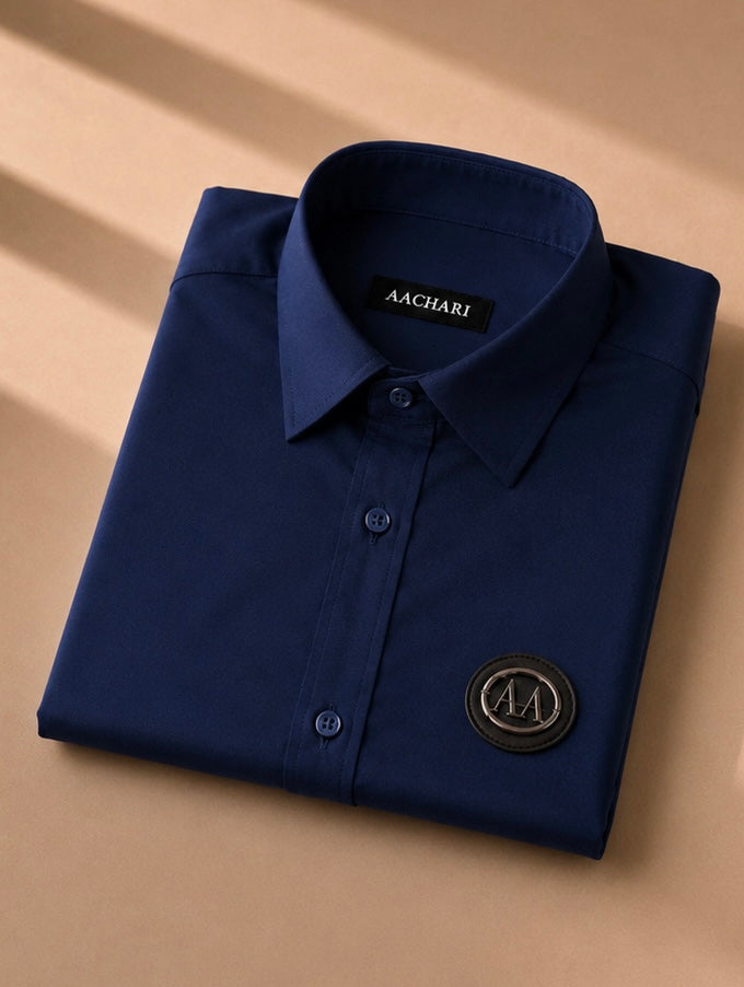 Classic Navy Blue Luxury Shirt