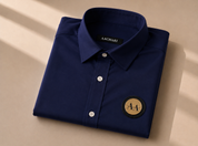 Navy blue Shirt with Golden Accent