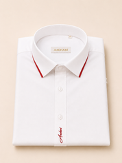 Redline Collar White Shirt