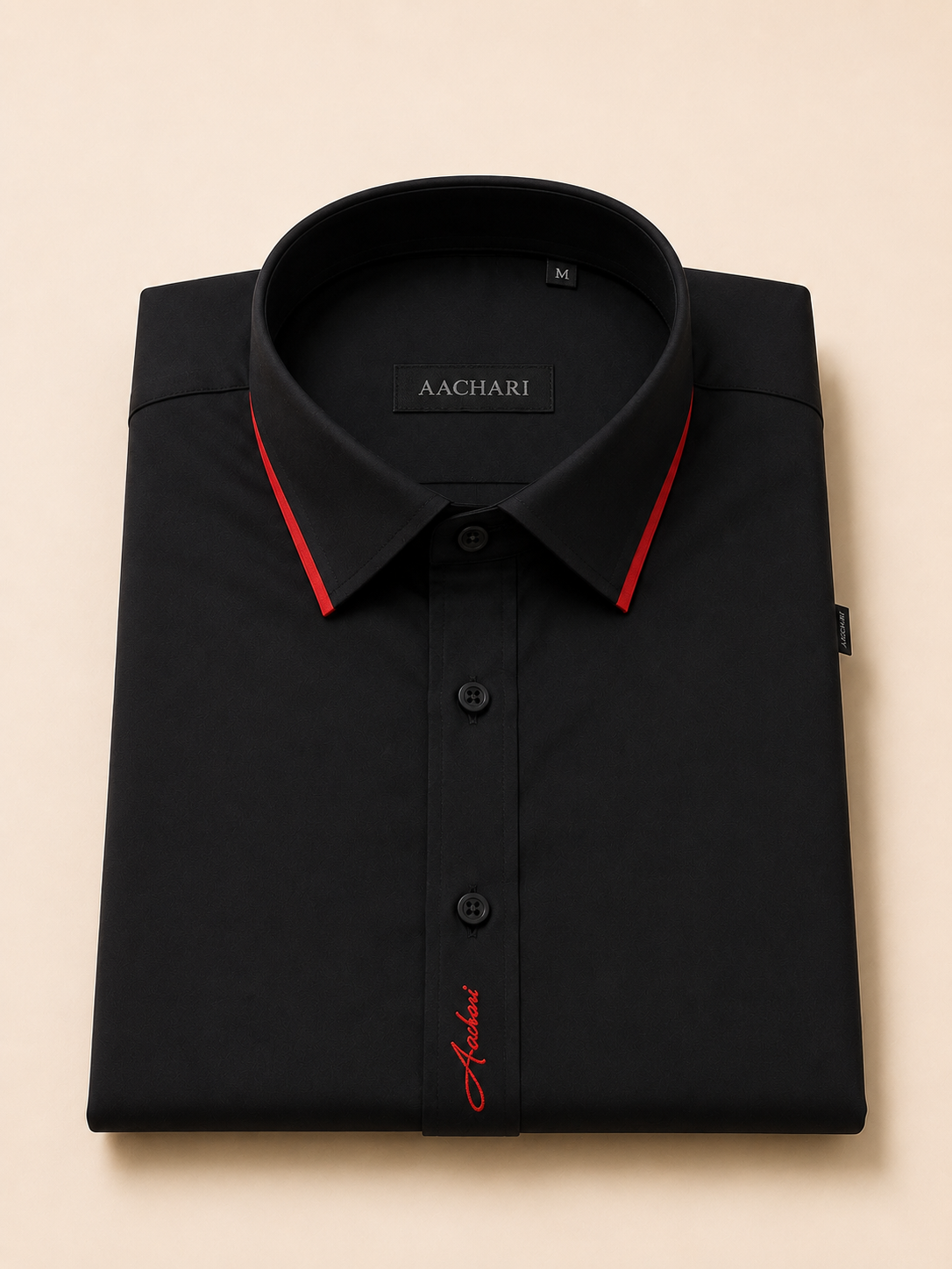 Redline Collar Black Shirt