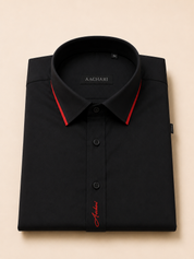 Redline Collar Black Shirt