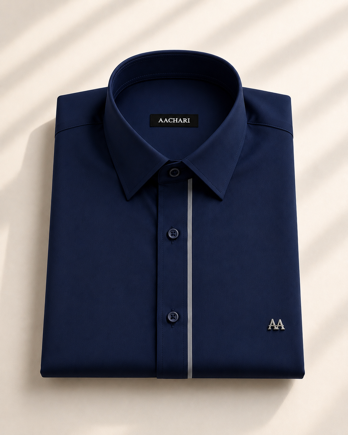 Grey Strip Classic blue Shirt