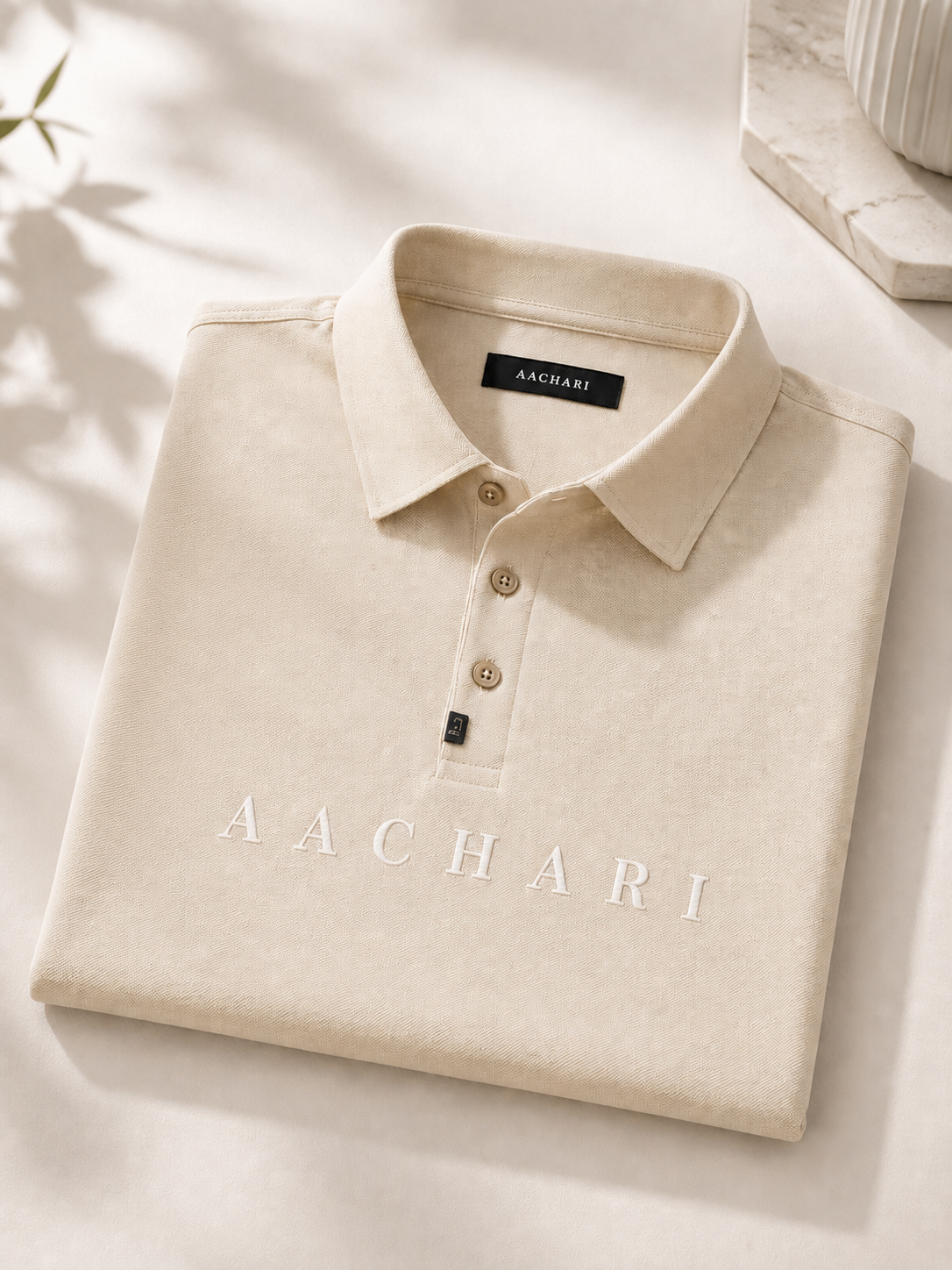 Beige Signature Polo