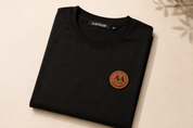 Black T-Shirt with brown accent