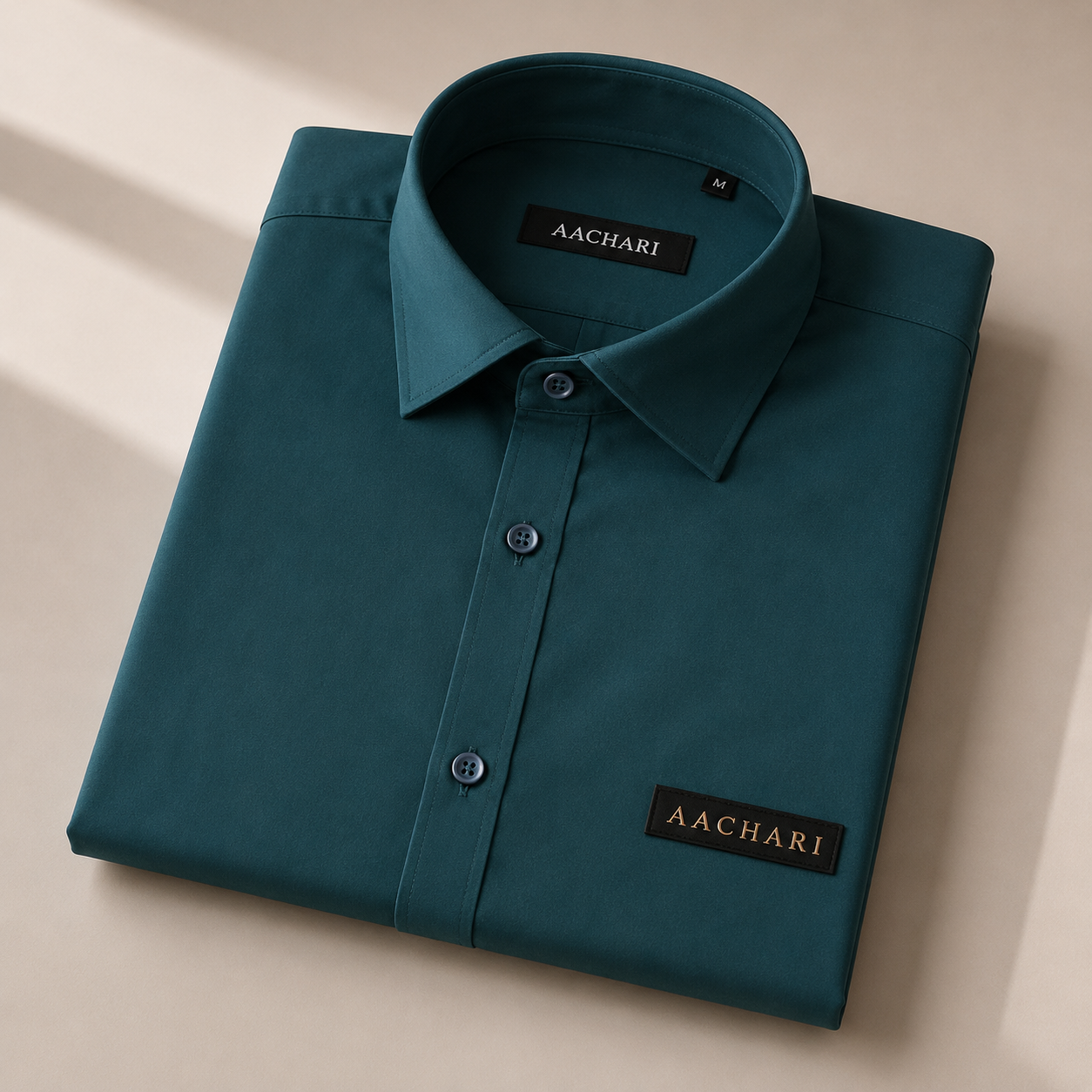 Teal (Morpeach) Solid Smart Casual Shirt
