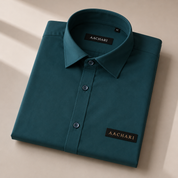 Teal (Morpeach) Solid Smart Casual Shirt