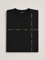 Black Tshirt with Gold Accent