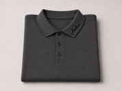 Grey Ribbed polo
