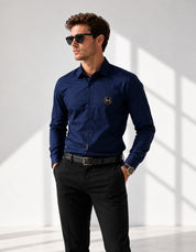 Signature Navy Blue Full Sleeve Shirt