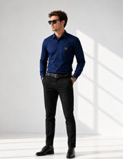 Signature Navy Blue Full Sleeve Shirt
