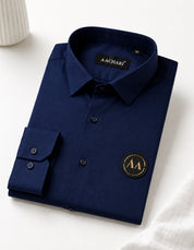 Signature Navy Blue Full Sleeve Shirt
