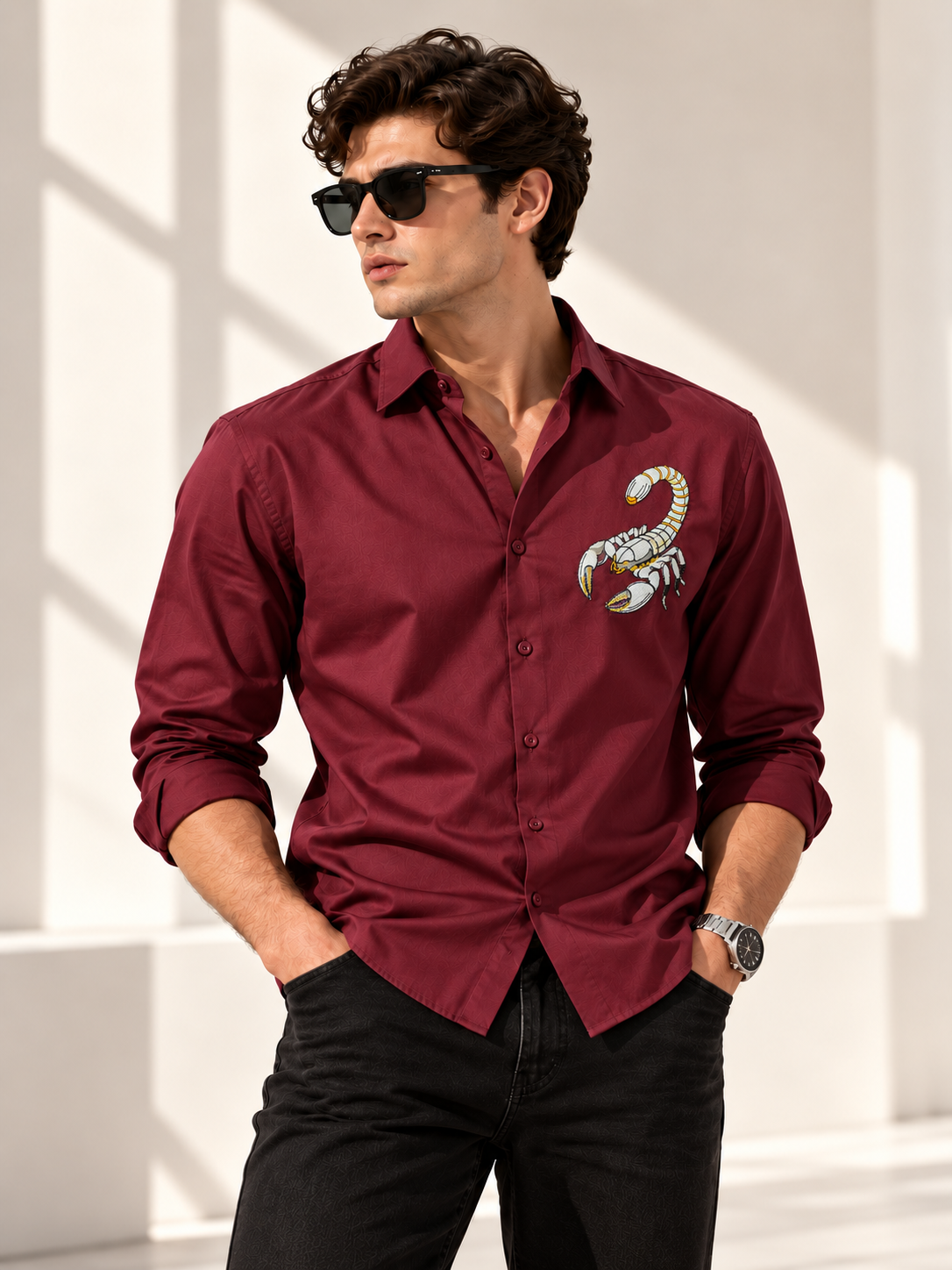 Scorpio Maroon Shirt