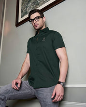 Deep Green Tri-Tone Shirt