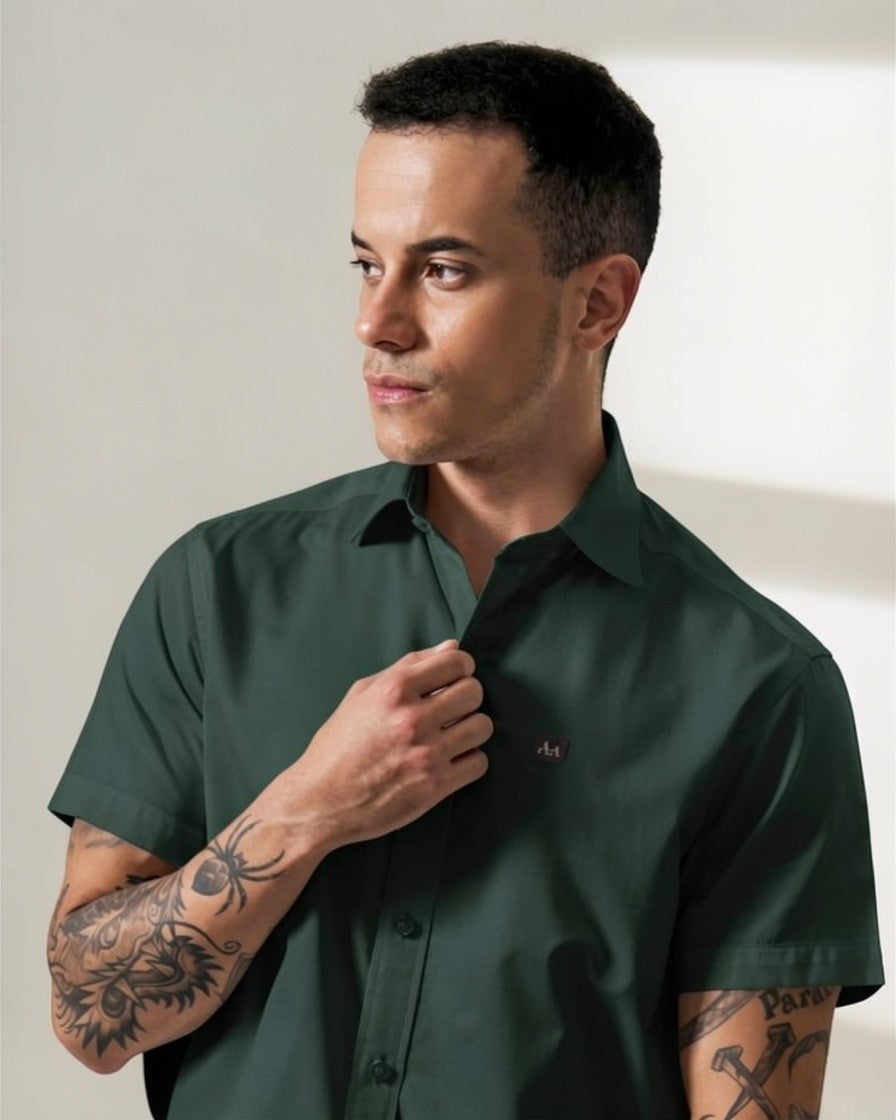 Short-Sleeve Button-Up