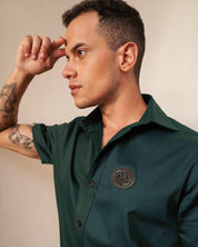 Deep Green Half Sleeve Shirt