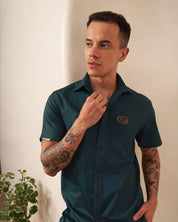 Deep Green Half Sleeve Shirt