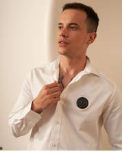 Onyx Charm – Classic White Shirt for Men