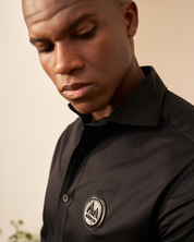 Onyx Charm – Classic Black Shirt for Men